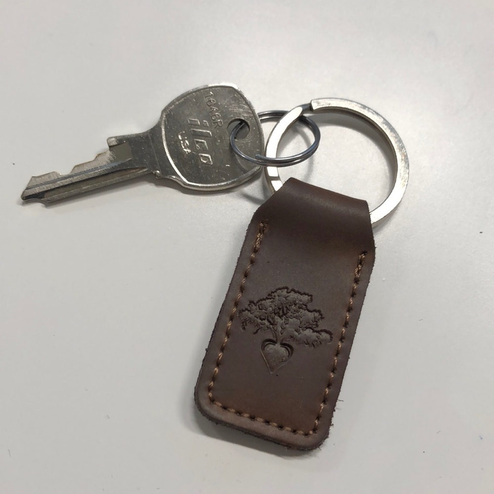 LOVE HEALS LEATHER KEYCHAIN